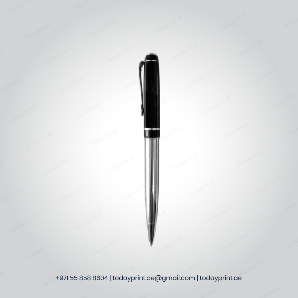 Black and Chrome Metal Pens-100 Black and Chrome Metal Pens-100