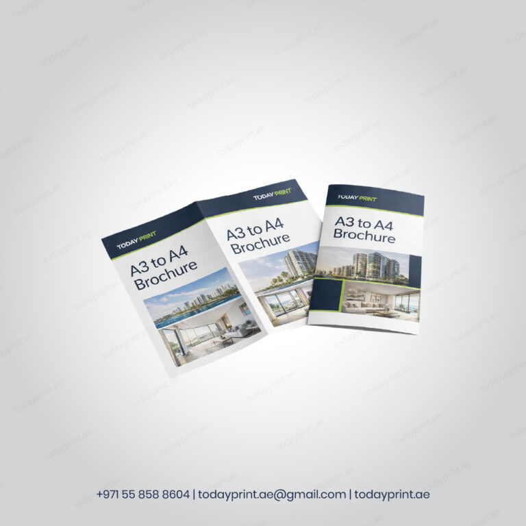Brochure _ A3 to A4 _ 170 GSM Glossy Paper-100