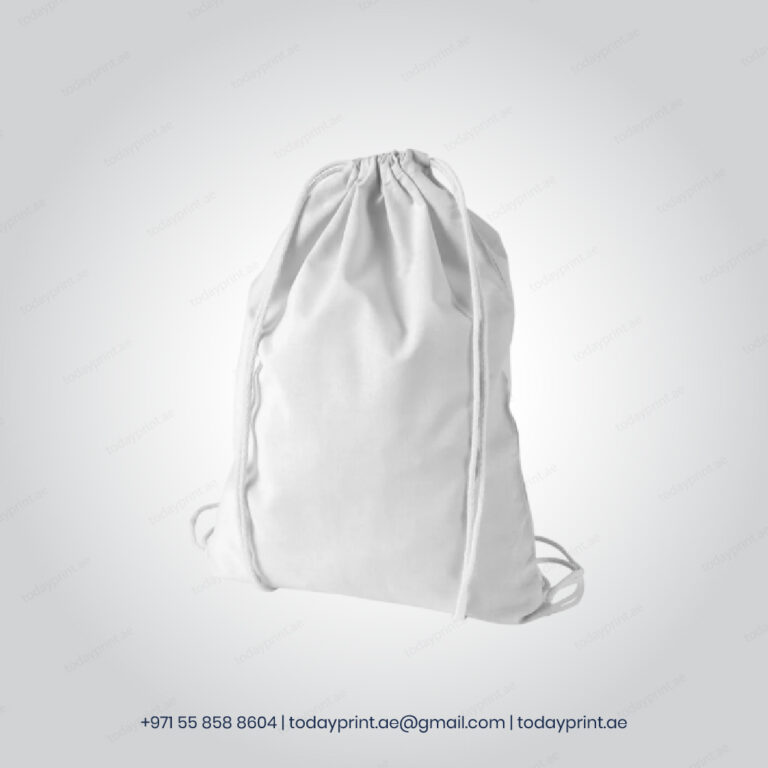 Eco-neutral Cotton Draw String Bags 240GSM -White-100