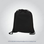 Eco-neutral Cotton Drawstring bag 240GSM - Black-100
