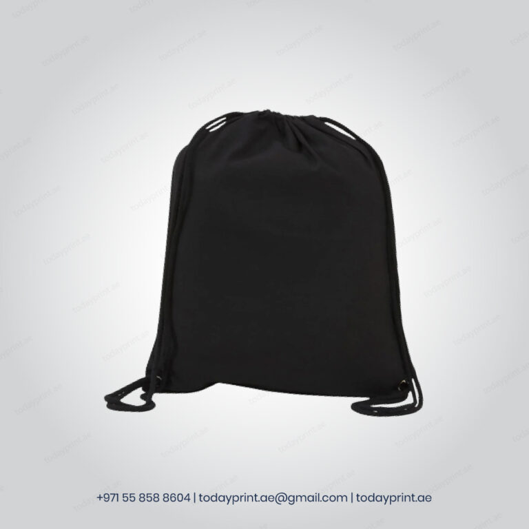 Eco-neutral Cotton Drawstring bag 240GSM - Black-100