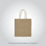 Jute Bags with White Handle-100