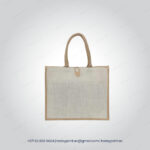 Jute Shopping Bags with Button-100
