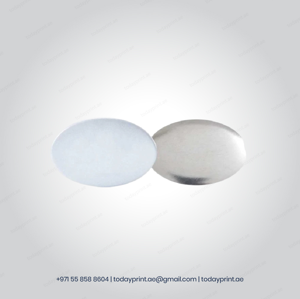 Oval Button Badges - Plastic-100 Oval Button Badges