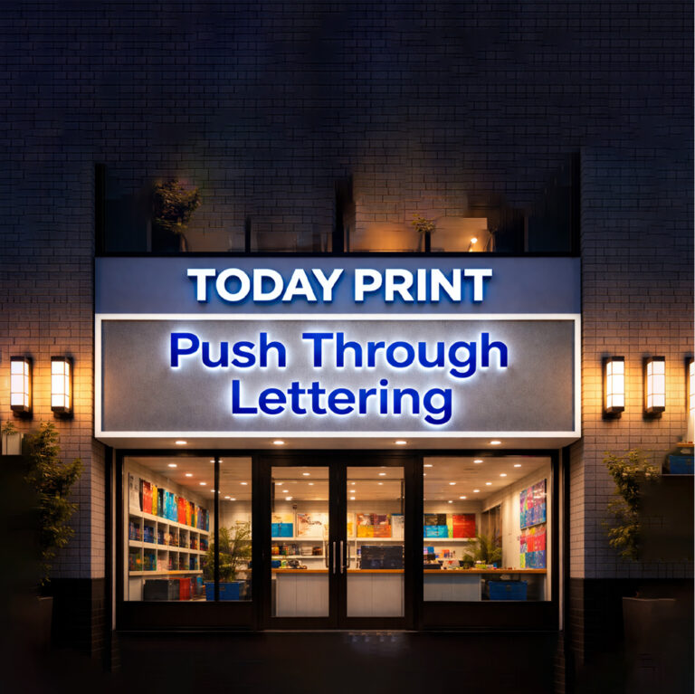Push Through Signage