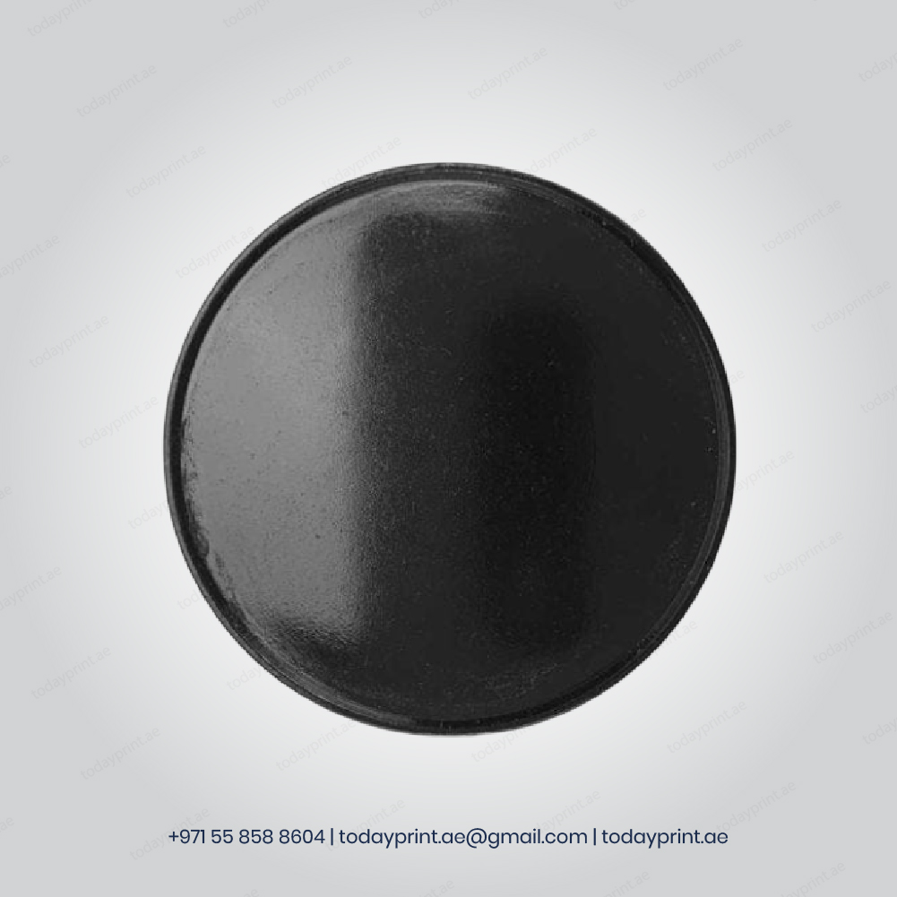 Round Black Metal Badges-100 Round Black Metal Badges