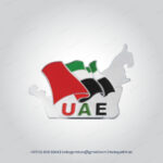 UAE Map Shape Flag Badges